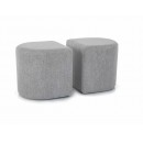 Комплект SIGNAL DUAL (стол журнальный + 2 пуфа) дуб артизан/черный/серый